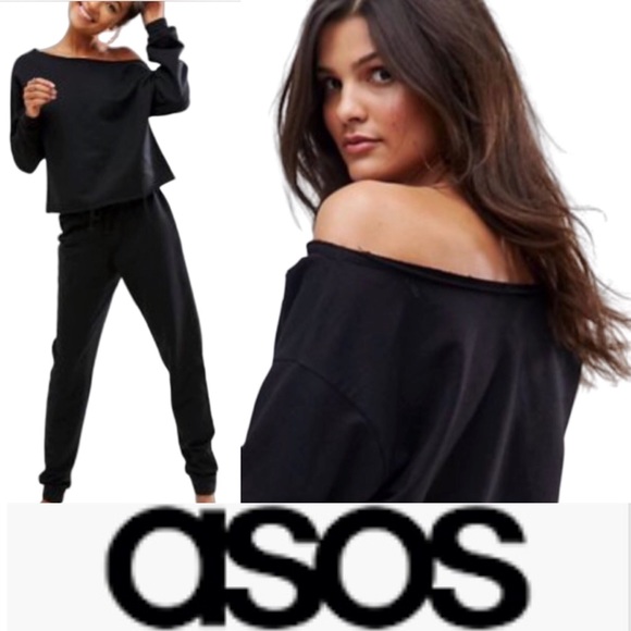 ASOS Tops - ASOS Lounge Off Shoulder Sweatshirt